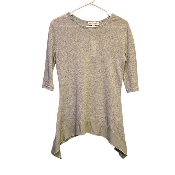 Simply Noelle Tops - NWT Simply Noelle Heather Green Asymmetrical 3/4 Sleeve Tunic Size S/M